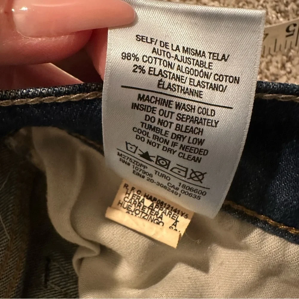 Hudson Men’s Blake Slim Straight Dark Blue Jeans, Size 38x28